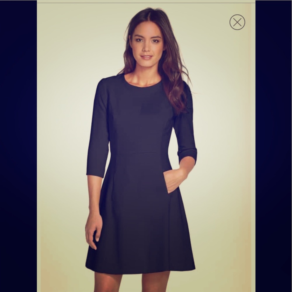 Vince Camuto Crepe A-Line Purple Dress